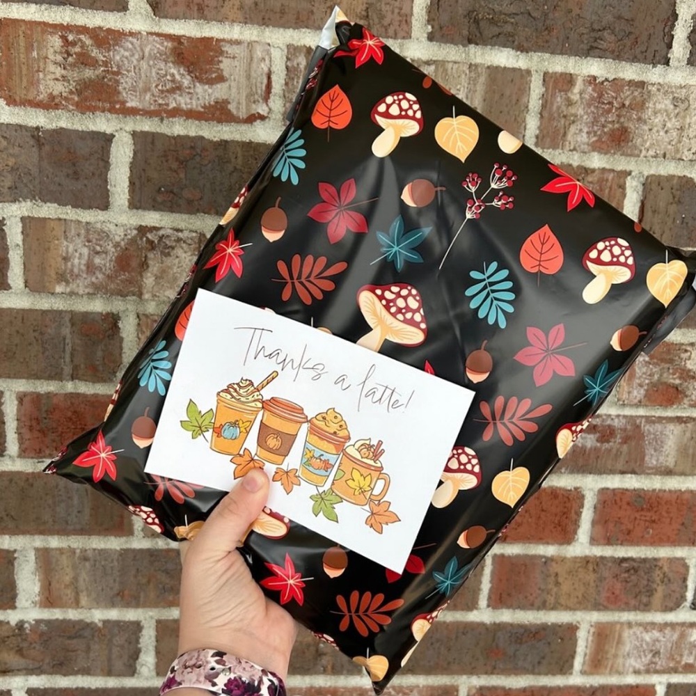 Autumn Mushrooms 🍄 10x13 Poly Mailers Pack of 25 - Picture 9 of 10